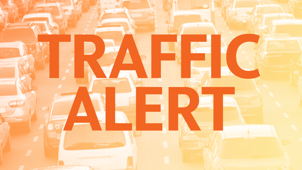 SAC traffic alert still chyron frame